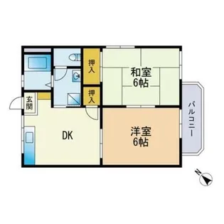 福岡県春日市春日原北町4丁目【アパート】の間取り