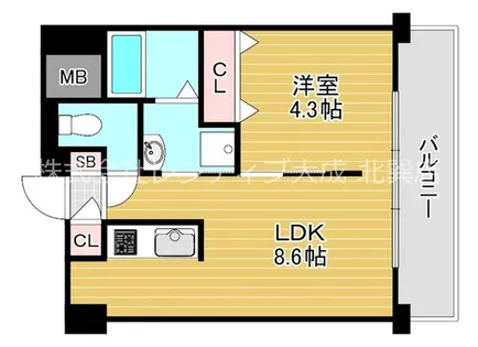 大阪府大阪市東成区大今里西1丁目【マンション】の間取り