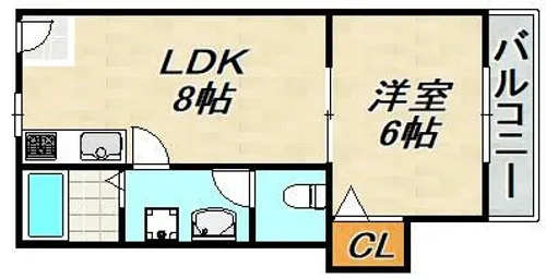 SUZURAN DANCHI Ⅱ【5階】の間取り
