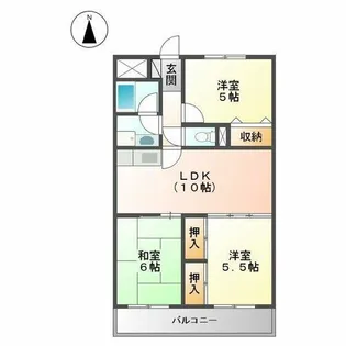 メゾン清水【5階】の間取り