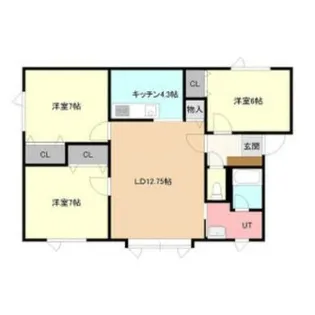 ガーデンパーク【201号室】の間取り