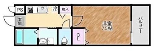 大阪府堺市西区浜寺石津町東1丁【アパート】の間取り