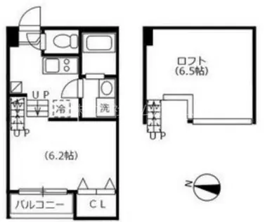 ハーモニーテラス六田【1階】の間取り