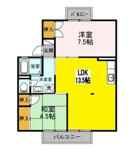 大阪府堺市西区鳳東町7丁【アパート】の間取り