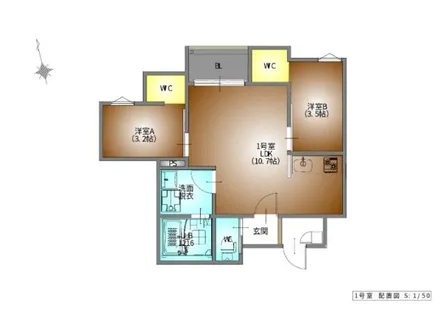 REGALEST Verde(レガリストヴェルデ)【3階】の間取り