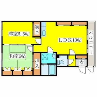 グリーンヴィラ北広島【D号室】の間取り