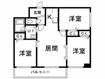 グレイス北野【501号室】の間取り