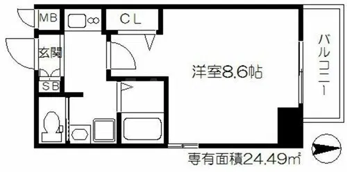 ビガーポリス300同心Ⅱ【4階】の間取り