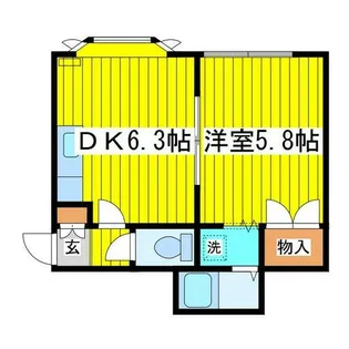 ルミエールFumi【201号室】の間取り