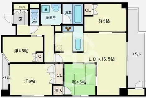 ラ・ヴィータ日本橋【4階】の間取り