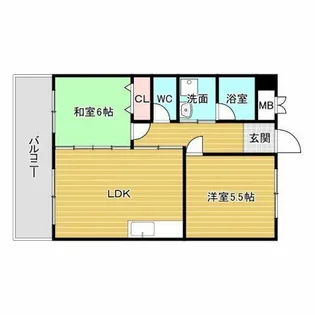 宏栄ハイツ【2階】の間取り