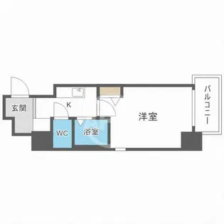 エルミタージュ難波南Ⅶ【6階】の間取り