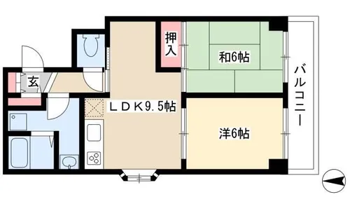 グレース川村【4A号室】の間取り