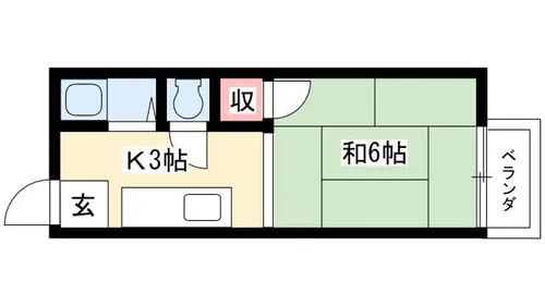 サンシティ鈴和A棟【203号室】の間取り