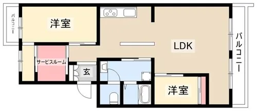 グレイス茶屋ヶ坂駅前【403号室】の間取り