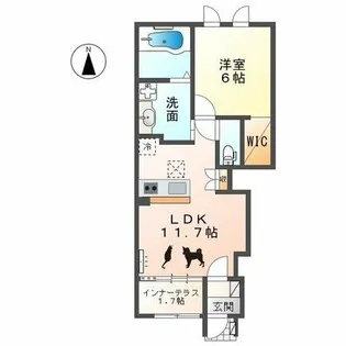 フランシーズ【101号室】の間取り