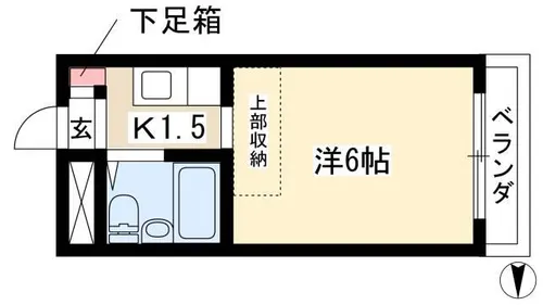 プレズ名古屋庄内通【2D号室】の間取り