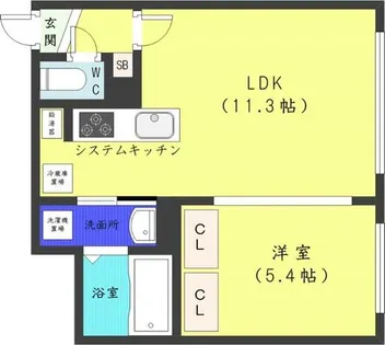 ラ・ヴィクトワール琴似【4階】の間取り