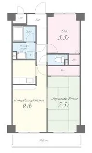 大阪府堺市西区鳳北町9丁【マンション】の間取り