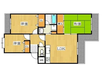 大阪府堺市北区新堀町1丁【マンション】の間取り