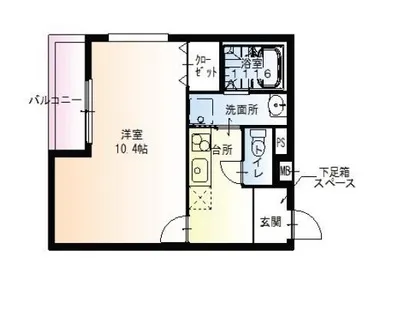 大阪府堺市西区浜寺公園町1丁【アパート】の間取り