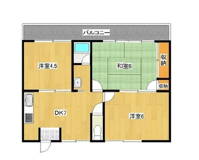 大阪府堺市北区百舌鳥陵南町3丁【マンション】の間取り