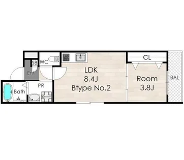 大阪府堺市堺区香ヶ丘町4丁【アパート】の間取り