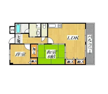 大阪府堺市北区奥本町1丁【アパート】の間取り