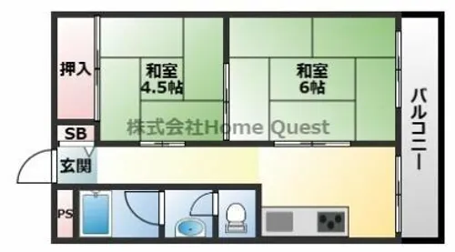 クオリティ俊徳【306号室】の間取り