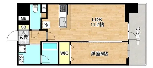 大阪府東大阪市長瀬町1丁目【マンション】の間取り