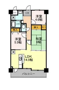 大阪府堺市西区鳳南町5丁【マンション】の間取り
