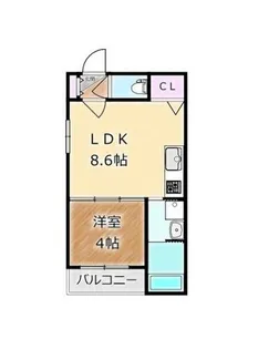 大阪府堺市北区長曽根町【アパート】の間取り