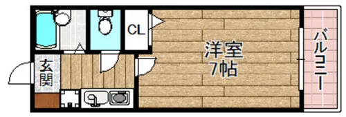 ウェルシーコート高槻【3階】の間取り