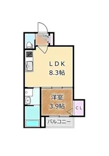 大阪府堺市北区長曽根町【アパート】の間取り
