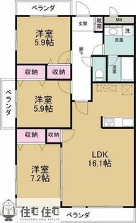 アーバンポイント三好II【507号室】の間取り