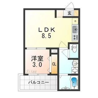 F+style藤井寺道明寺2号館【1階】の間取り