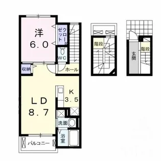 サウス ラポール【3階】の間取り