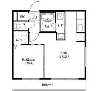 COMODOJOURS13-7【4階】の間取り