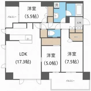 コンフォリア札幌植物園【11階】の間取り