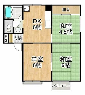 ハイツ林【1階】の間取り