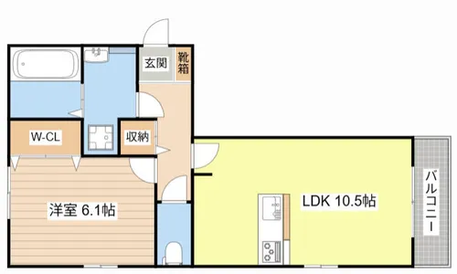 トワ・エ・モア【107号室】の間取り