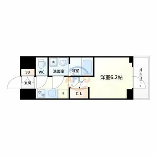 エスリードレジデンス大阪グランノースⅠ【9階】の間取り