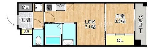 グランツ寺田町【4階】の間取り