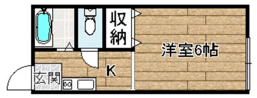 シティーハイツ天神【1階】の間取り