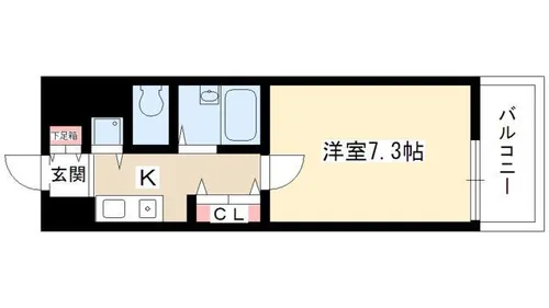 The QOL【707号室】の間取り