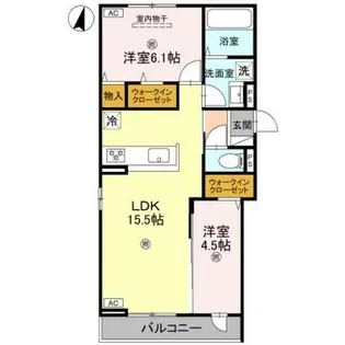 プライム金剛【2階】の間取り