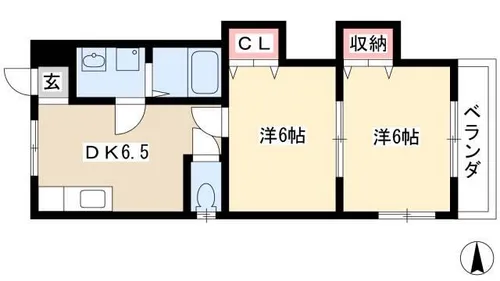 コーポ大福【1階】の間取り