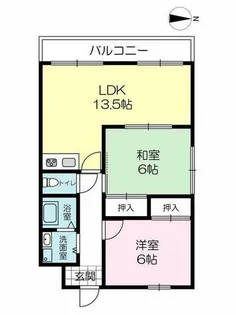 サンセベリア大津【1B号室】の間取り