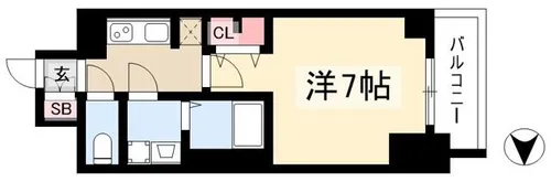 S-RESIDENCE熱田Ⅱ【805号室】の間取り