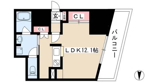 CORNES HOUSE NAGOYA【11階】の間取り